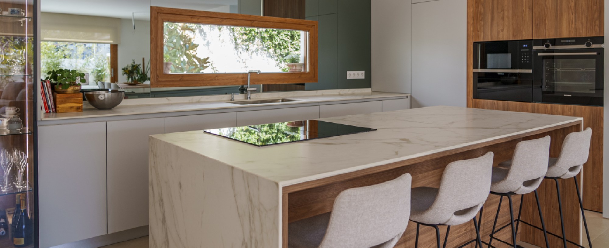 cocina con marmol blanco cocina con marmol blanco