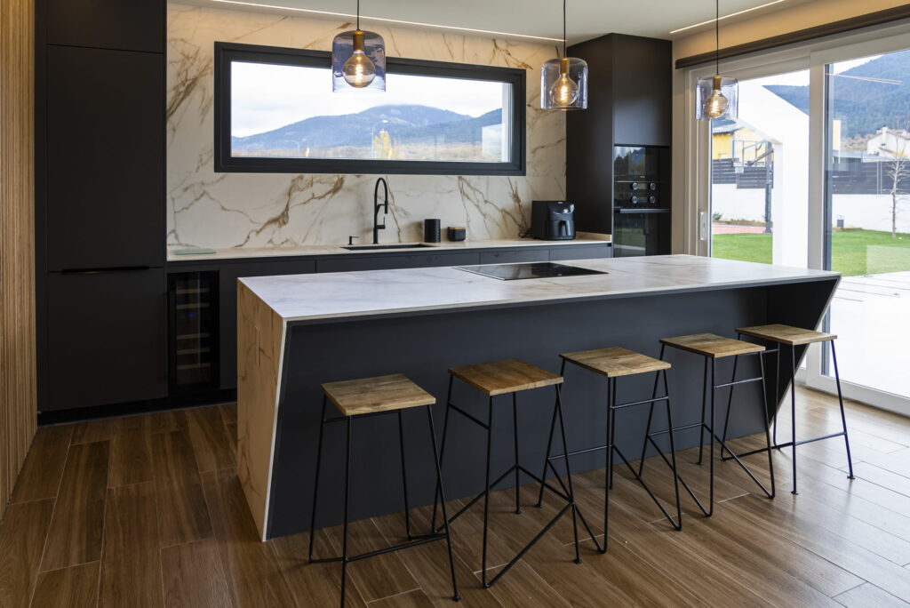 cocina con isla central