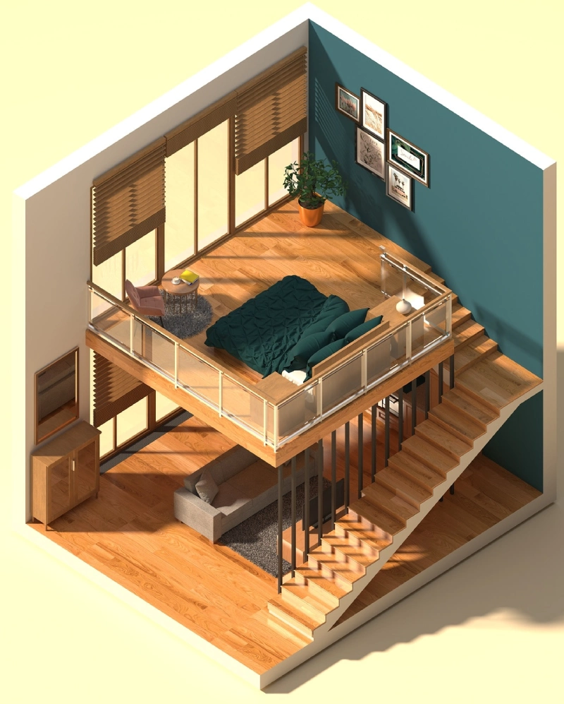 diseno 3d de un piso