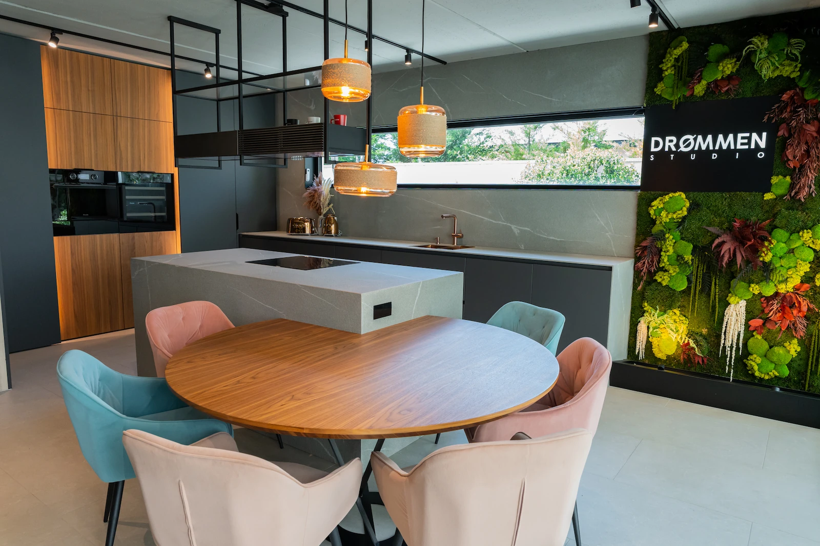 isla negra de la cocina