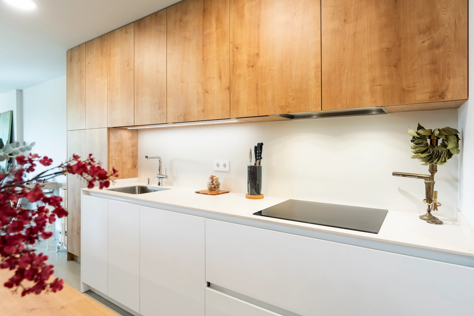 isla negra de la cocina