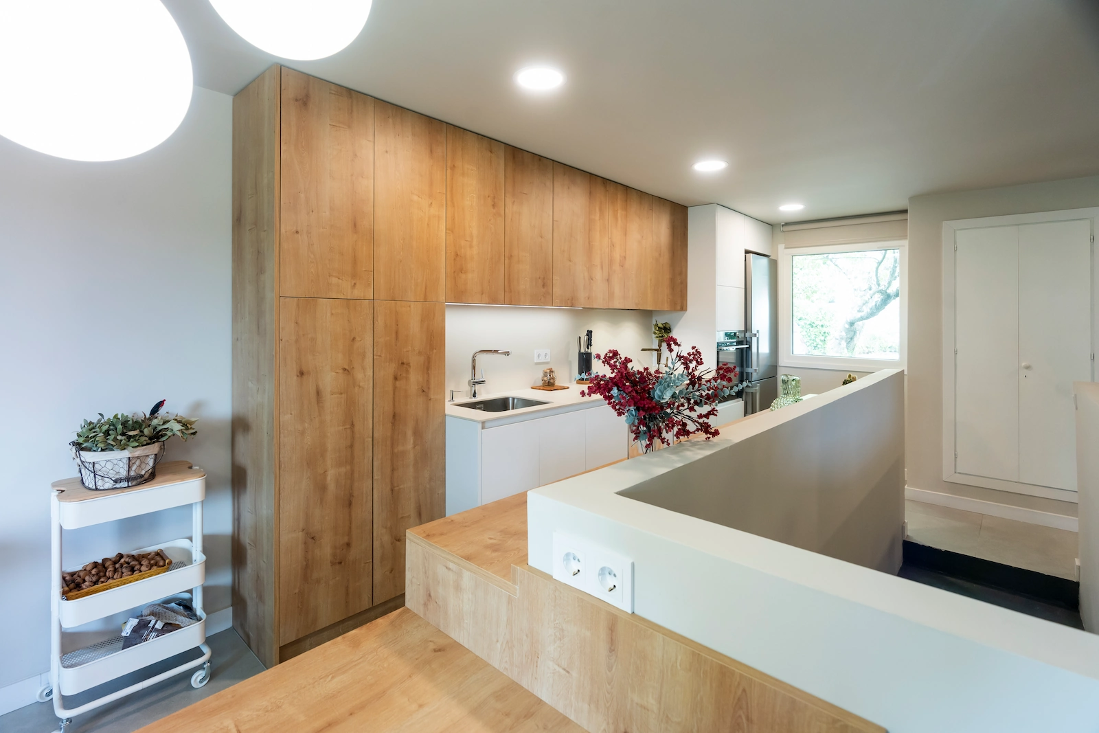 isla negra de la cocina