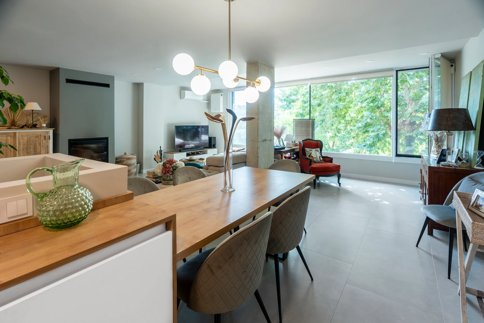 isla negra de la cocina