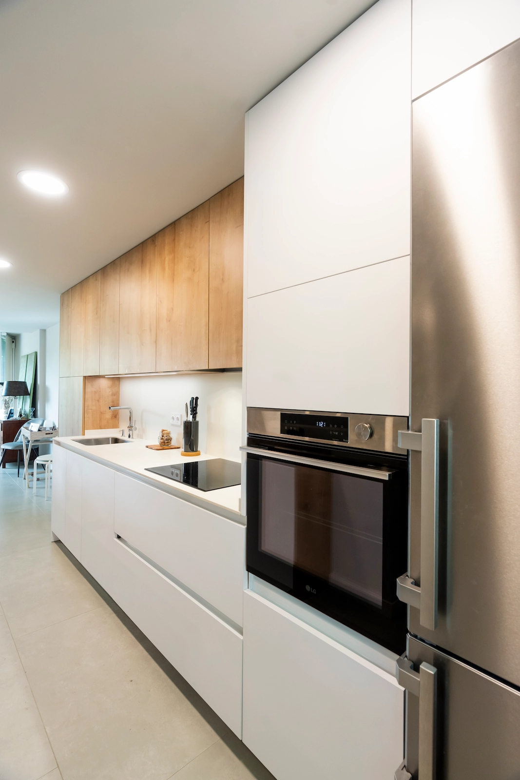 isla negra de la cocina