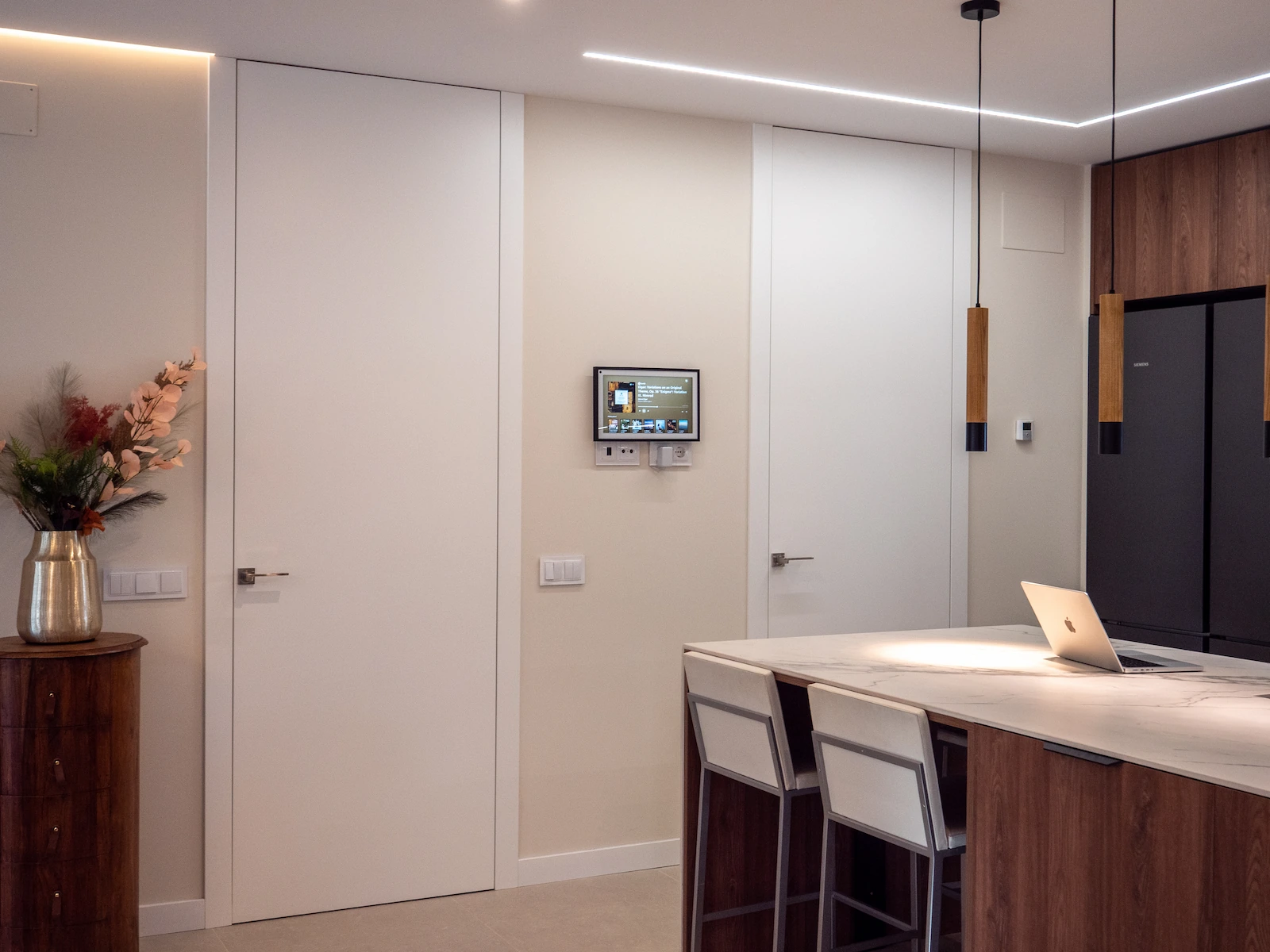 isla negra de la cocina