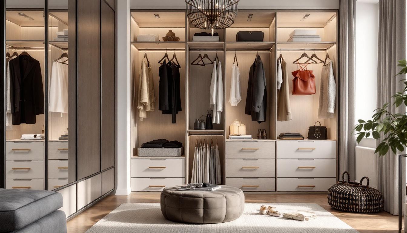 diseno vestidor cerrado elegante y discreto