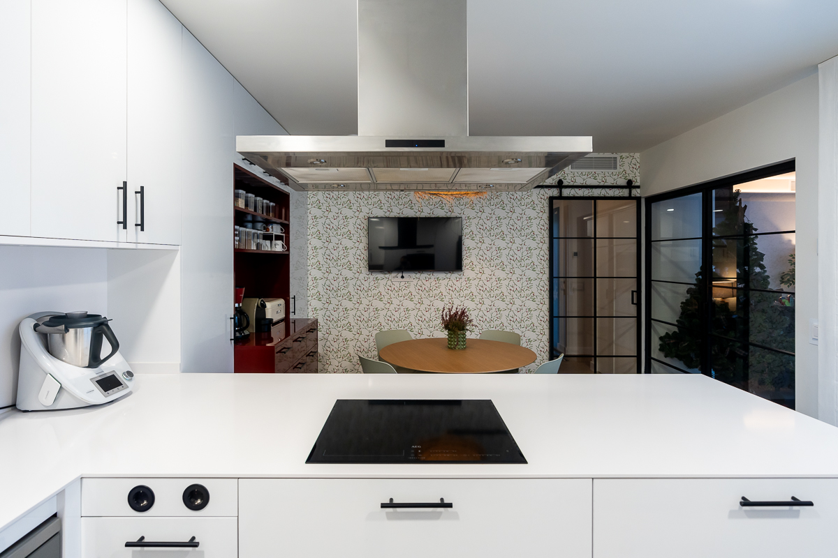 isla negra de la cocina